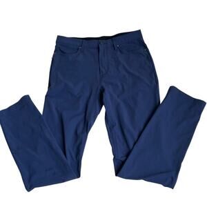 01.ALGO 30x34 Tech Commuter Performance  Pants Navy Zippered Pocket Lightweight